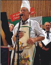 30 Jahre Jubiläumsfeier auf Nordstrand (2009) – Andreas Jens mit Kochmütze