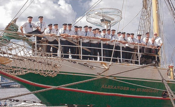 Die Fideelen Nordstrander auf der „Alexander-von-Humboldt“ (Tall Ships Race 2004 in Aalborg DK)