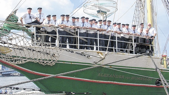Die Fideelen Nordstrander auf der „Alexander-von-Humboldt“ (Tall Ships Race 2004 in Aalborg DK)