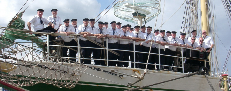 Die Fideelen Nordstrander auf der „Alexander-von-Humboldt“ (Tall Ships Race 2004 in Aalborg DK)