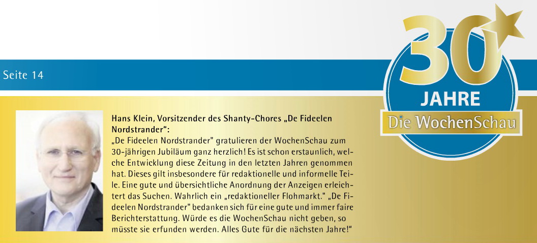 Kommentar Hans Klein zur Jubiläumsausgabe der Wochenschau (Oktober 2014)
